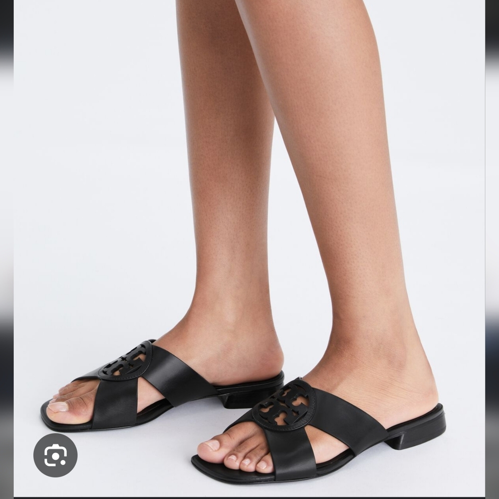 TORY BURCH MILLER CRISSCROSS SANDAL IN PERFECT BLACK - SIZE 8.5
